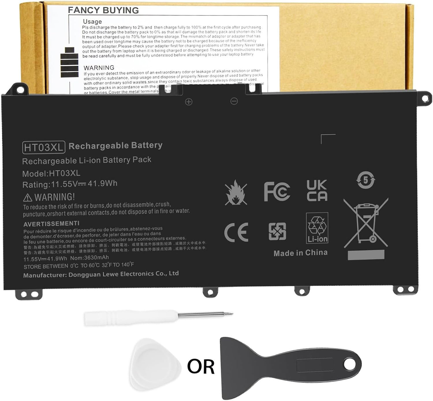 HP Pavilion 14-DO 14-CE 14-CF 14-DF 14-DQ 15-DA 15-CS 15-DW 17-BY HT03XL HSTNN-UB7 HSTNN-DB8R Laptop Battery